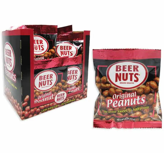 Beer Nuts Sweet & Salty Peanuts Peg Bag: 12-Piece Case