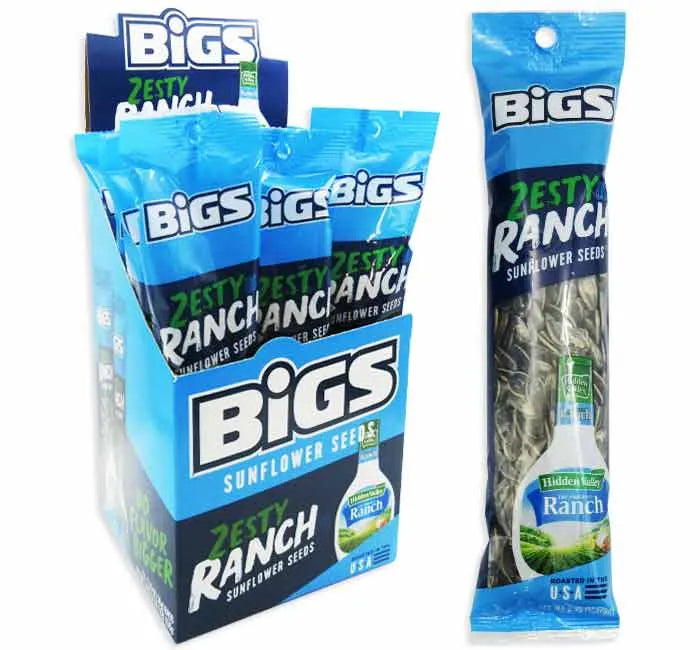 Bigs Zesty Ranch Sunflower Seeds: 12-Piece Box