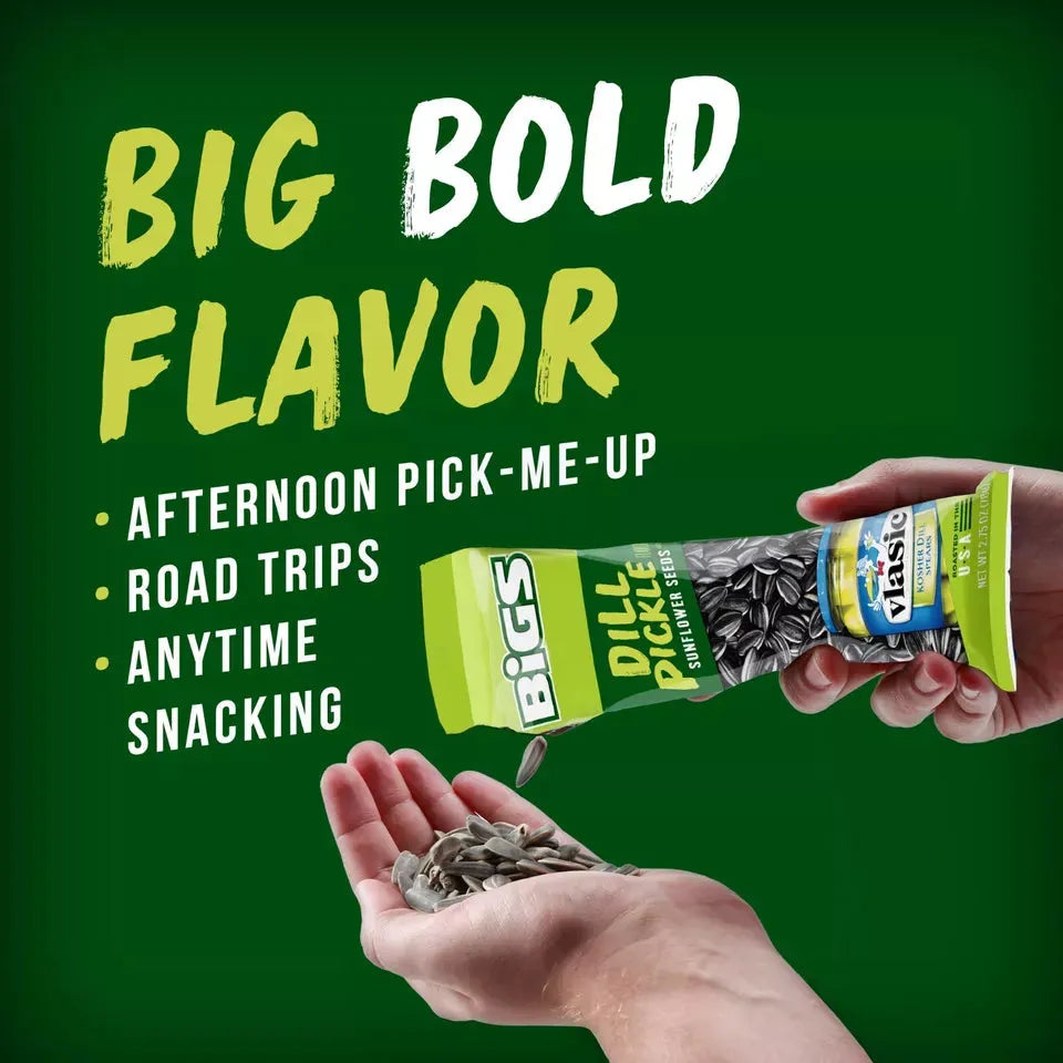 Bigs Dill Pickle Sunflower Seeds: 12-Piece Box