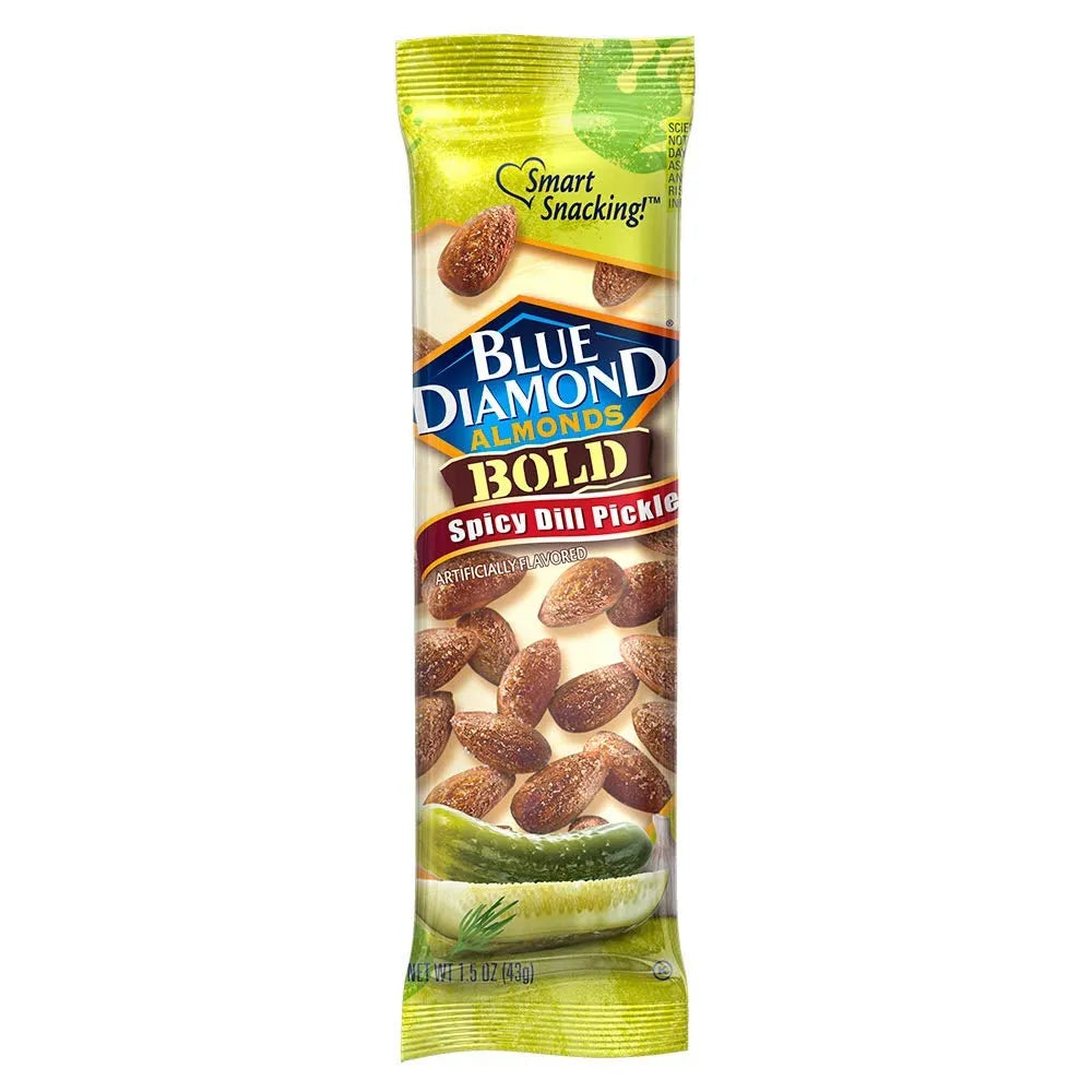 Blue Diamond Bold Spicy Dill Pickle Almonds: 12-Piece Box