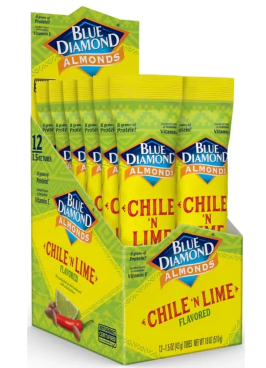 Blue Diamond Chile N Lime Almonds: 12-Piece Box