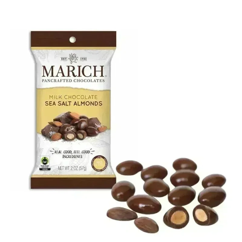 Marich Milk Chocolate Sea Salt Almonds: 12-Piece Box