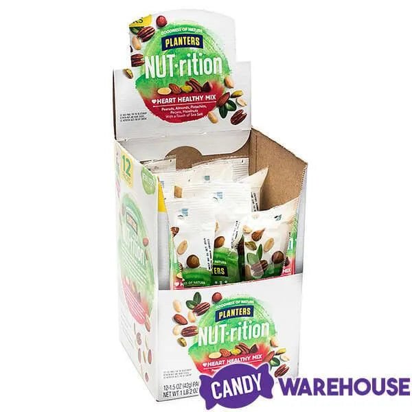 Planters Nutrition Heart Healthy Nuts Mix 1.5-Ounce Bags: 12-Piece Box