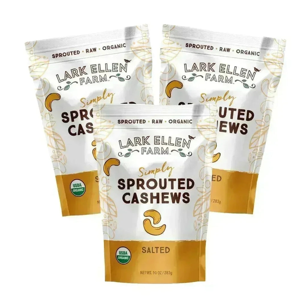 Lark Ellen Farm Sprouted Cashews. Salted, Organic